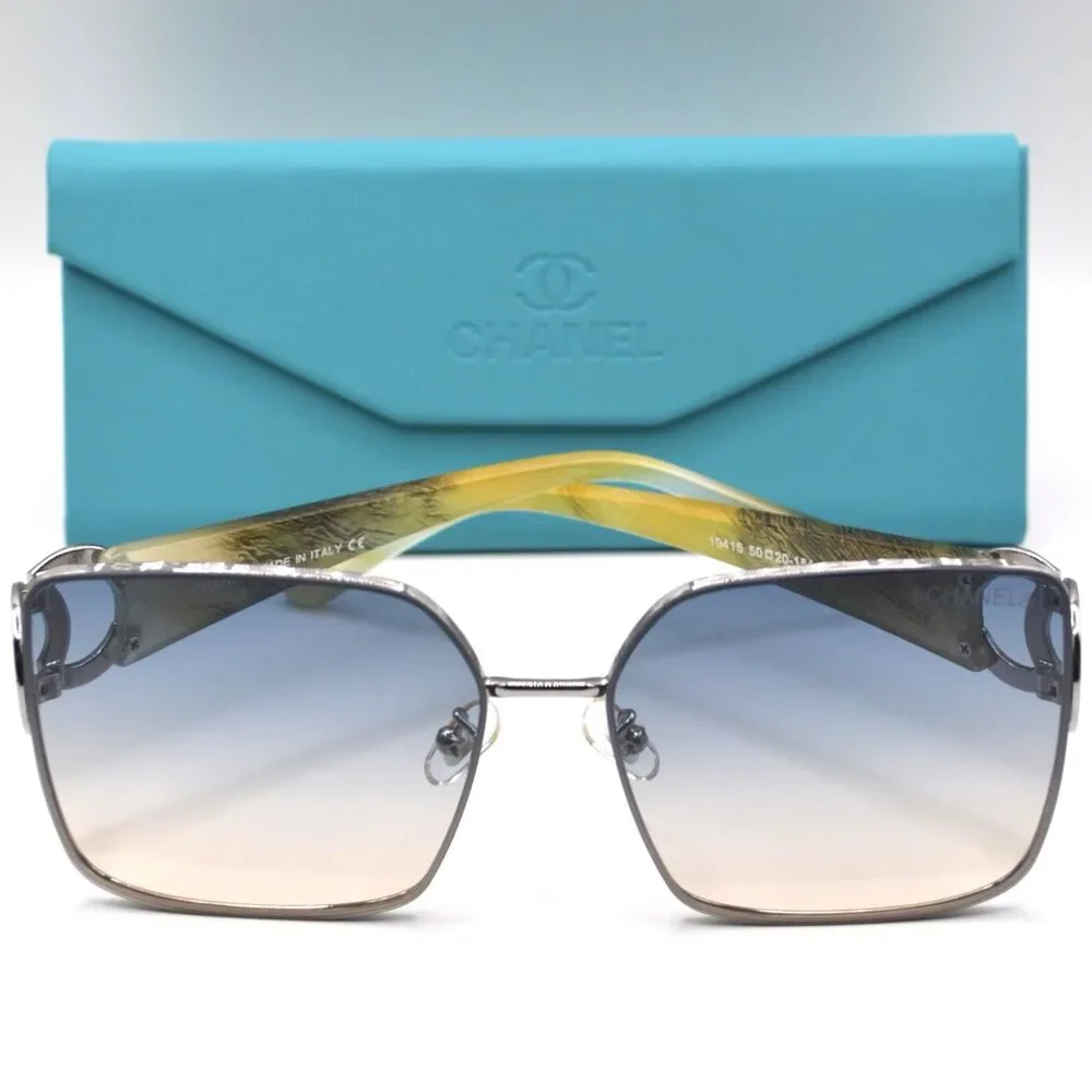 CHANEL | Accessories | Chanel Womens Square Sunglasses Blue  display picture 2